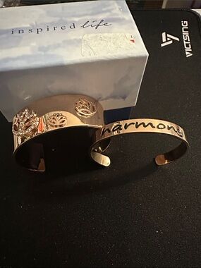 Inspire Rose Gold 'Harmony' Lotus Cuff Bracelet
#103